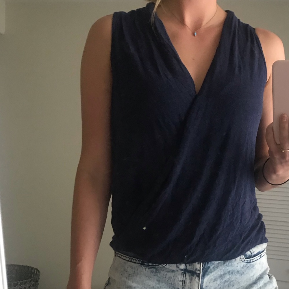 Navy front cross tank